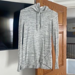 Gray drawstring sweater